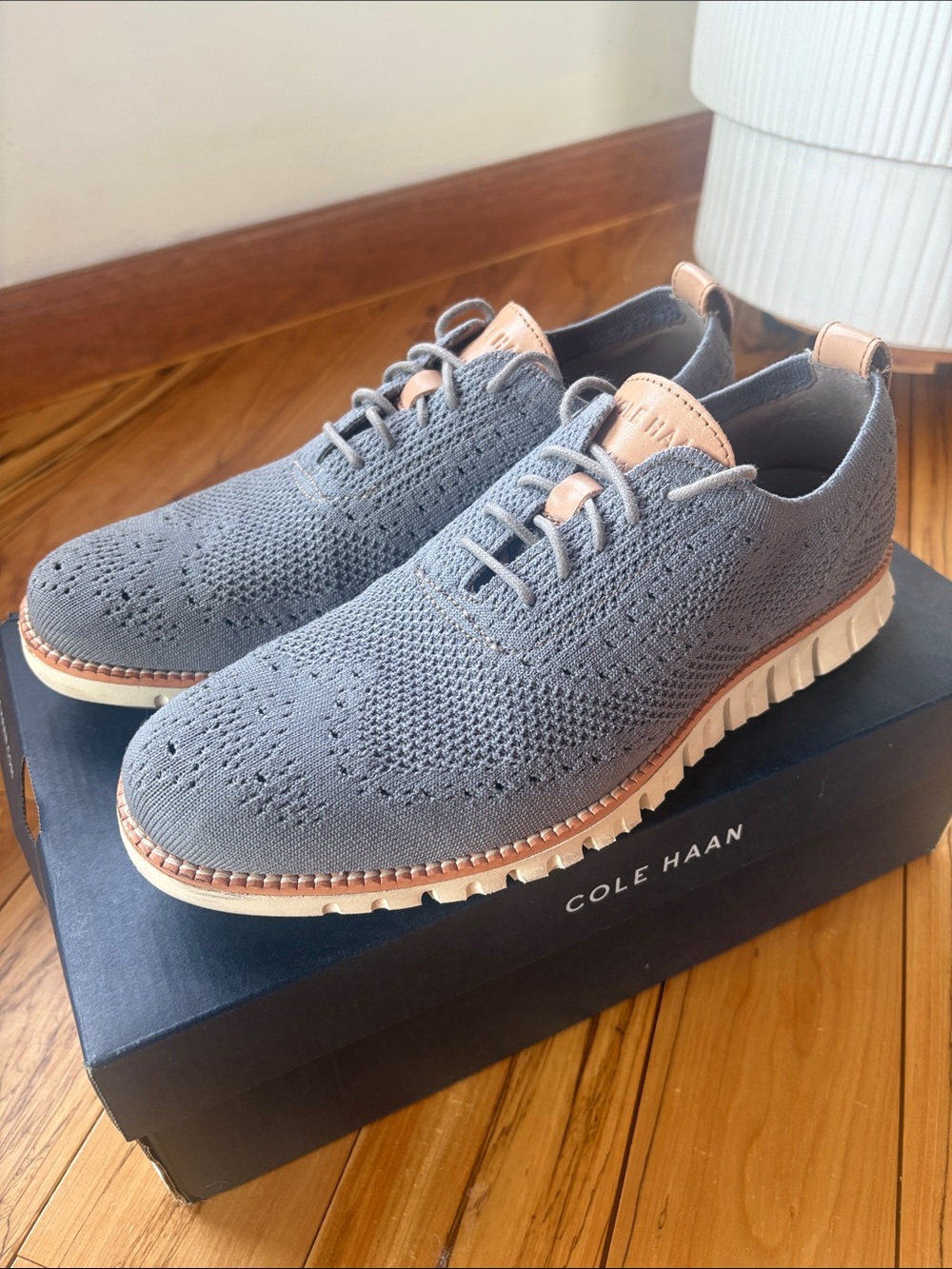 Cole Haan Men's Gray Knit Oxford with Tan Accents